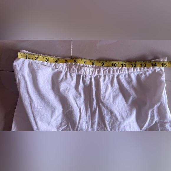 EILEEN FISHER Pants Cotton Stretch Twill Wide Cropped Side Zip White Size M - Picture 6 of 16